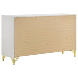 Lucia Beige Bedroom Set with Upholstered Wingback Panel Bed from Coaster - Luna Furniture