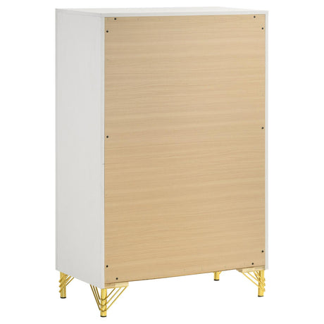 Lucia Beige Bedroom Set with Upholstered Wingback Panel Bed from Coaster - Luna Furniture