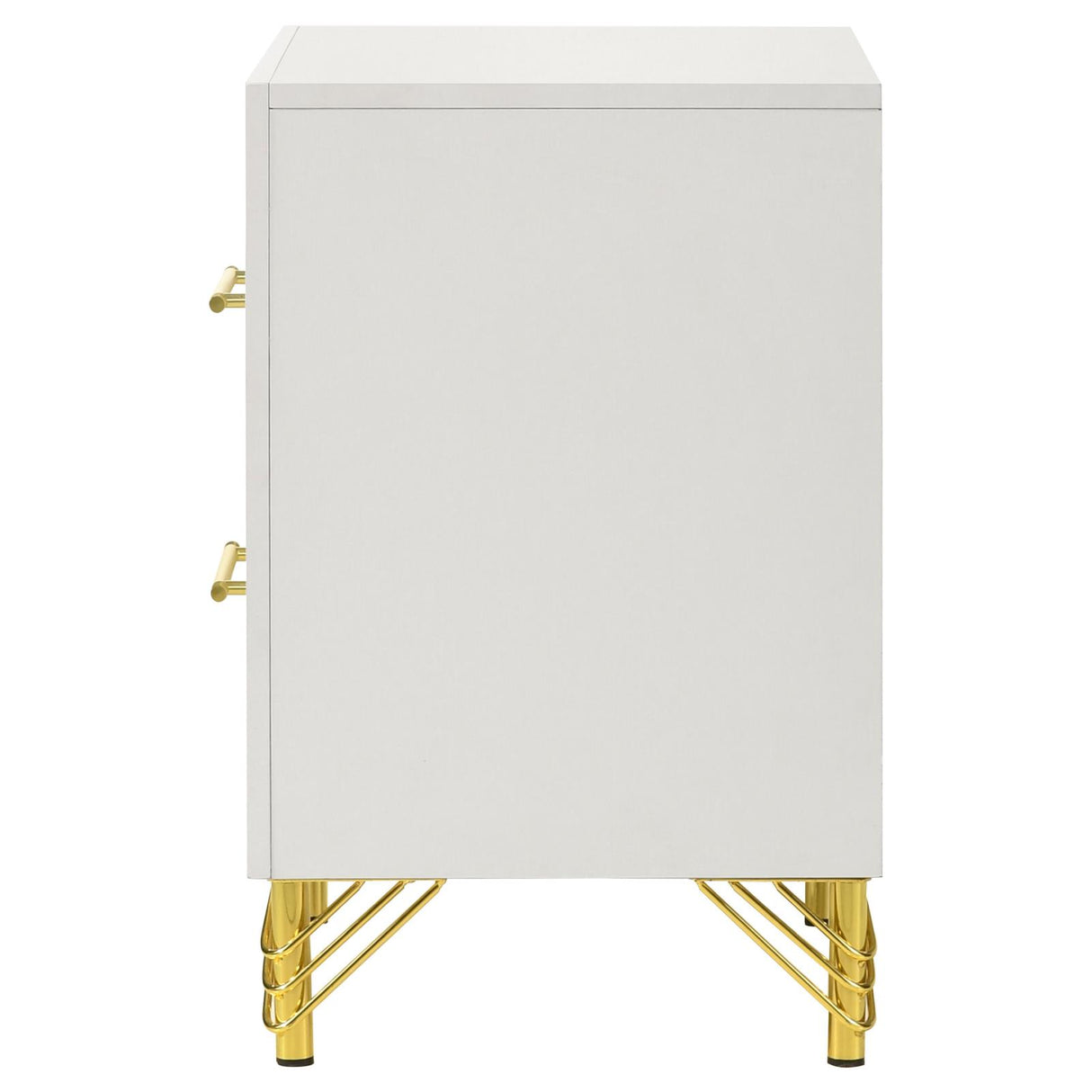 Lucia White 2-Drawer Nightstand from Coaster - Luna Furniture
