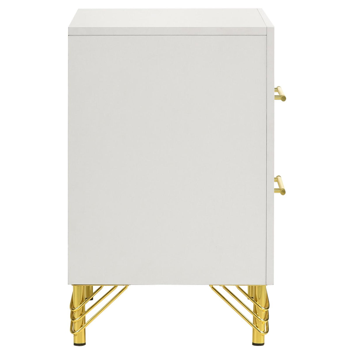 Lucia White 2-Drawer Nightstand from Coaster - Luna Furniture