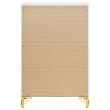 Lucia White 5-Drawer Bedroom Chest from Coaster - Luna Furniture
