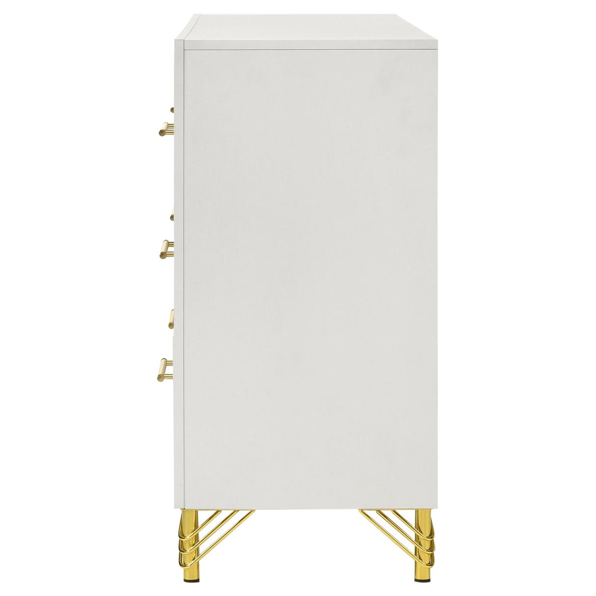 Lucia White 6-Drawer Bedroom Dresser from Coaster - Luna Furniture