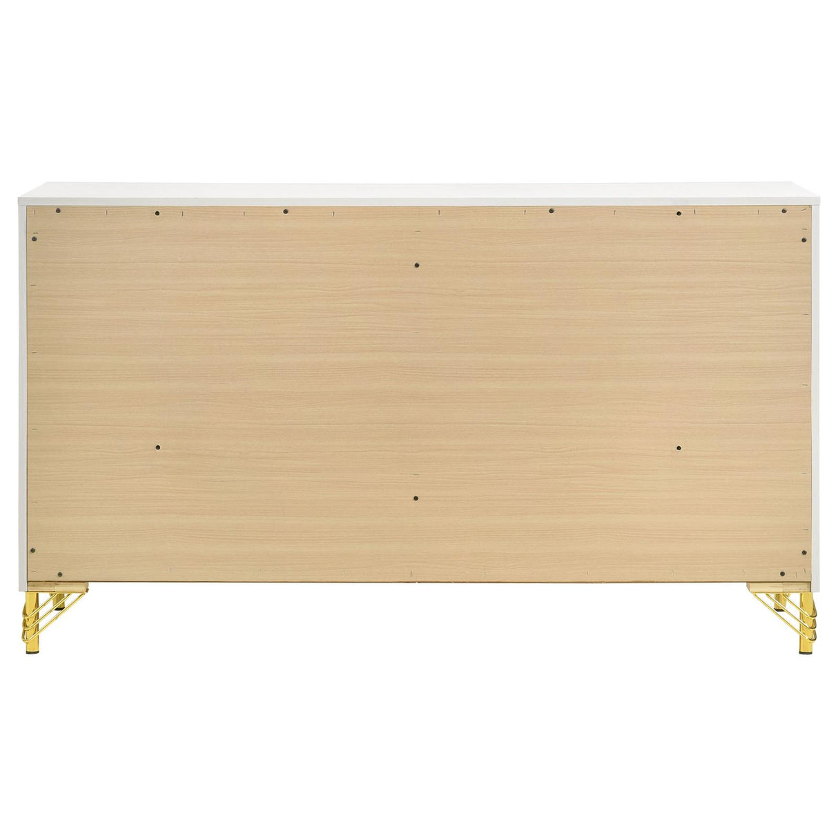 Lucia White 6-Drawer Bedroom Dresser from Coaster - Luna Furniture