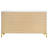Lucia White 6-Drawer Bedroom Dresser from Coaster - Luna Furniture