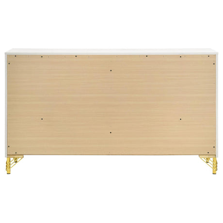 Lucia White 6-Drawer Bedroom Dresser from Coaster - Luna Furniture