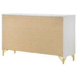 Lucia White 6-Drawer Bedroom Dresser from Coaster - Luna Furniture