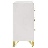 Lucia White 6-Drawer Bedroom Dresser from Coaster - Luna Furniture