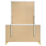 Lucia Beige Bedroom Set with Upholstered Wingback Panel Bed from Coaster - Luna Furniture