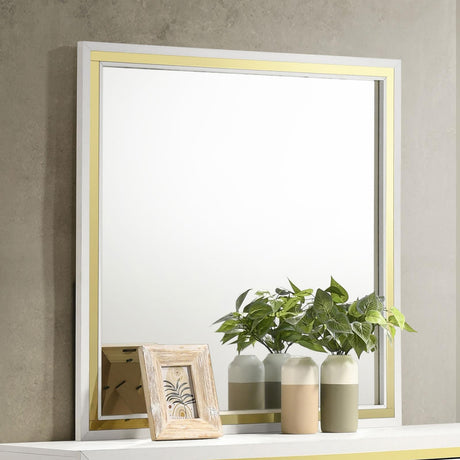Lucia White Dresser Mirror (Mirror Only) from Coaster - Luna Furniture