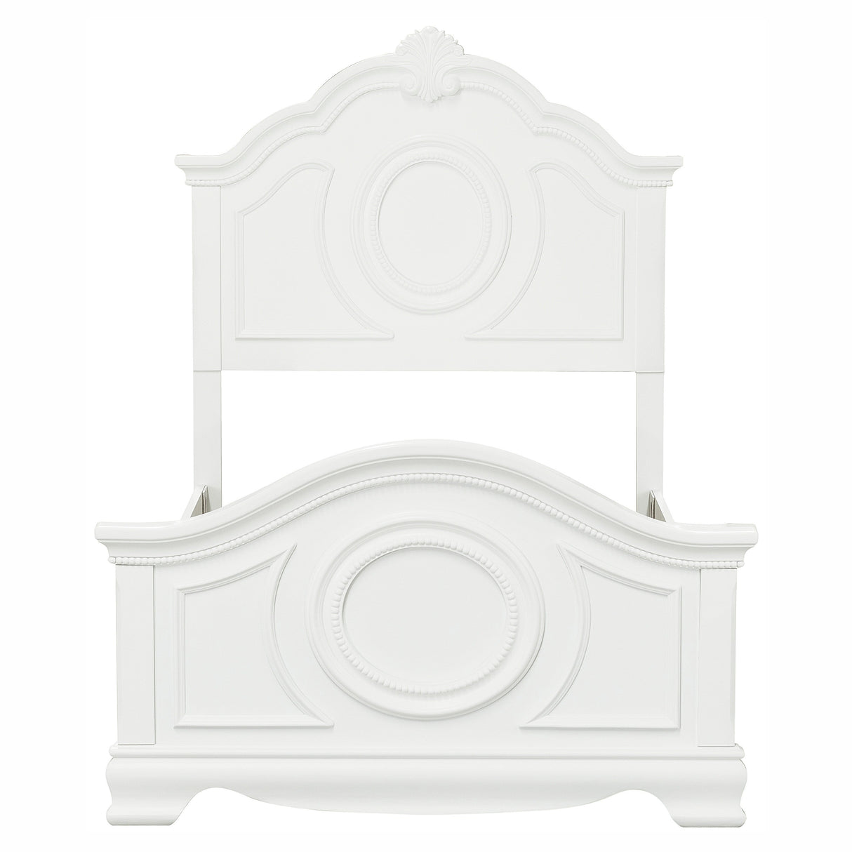 Lucida White Twin Panel Bed from Homelegance - Luna Furniture