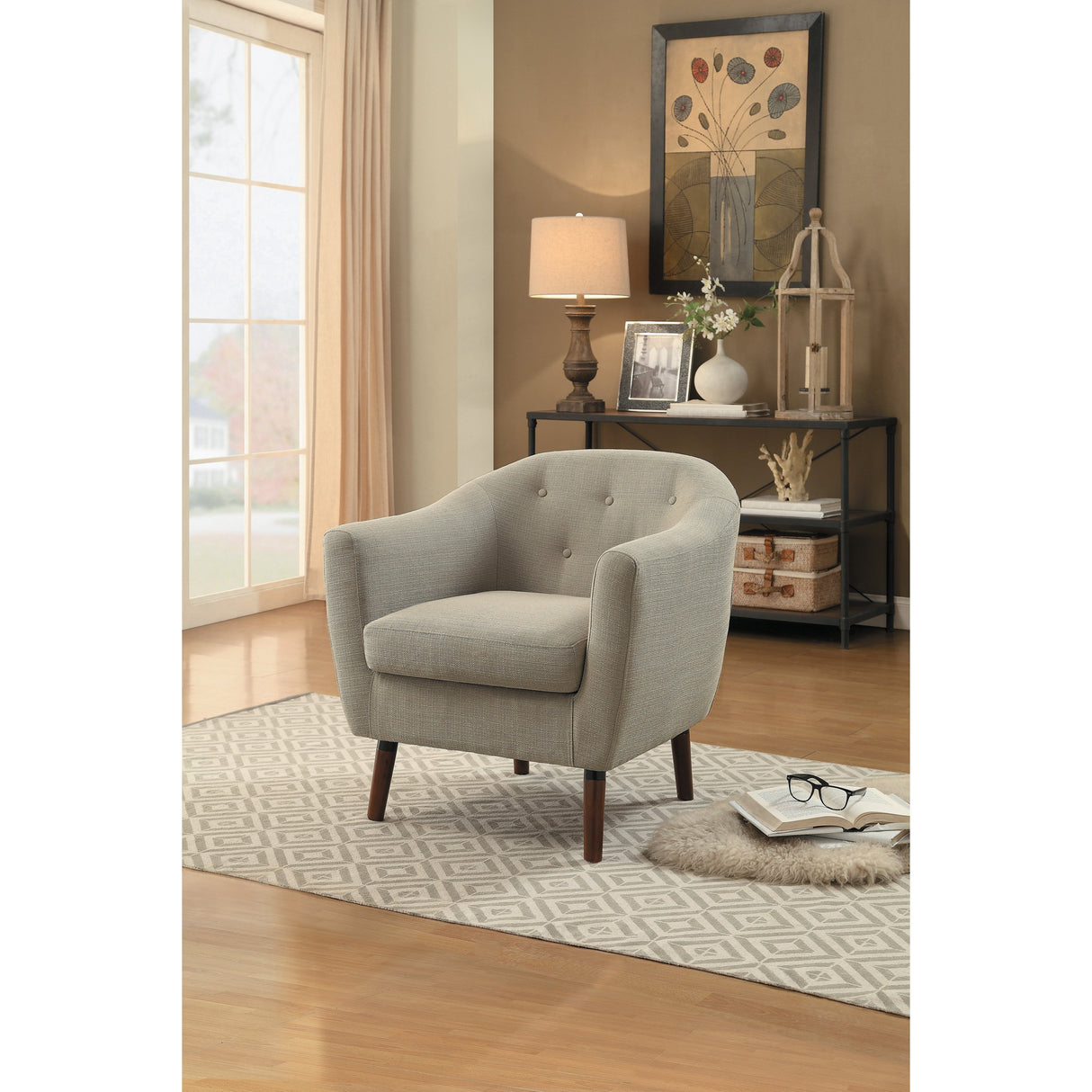 Lucille Beige Accent Chair from Homelegance - Luna Furniture