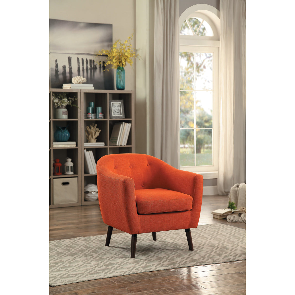 Lucille Orange Accent Chair from Homelegance - Luna Furniture