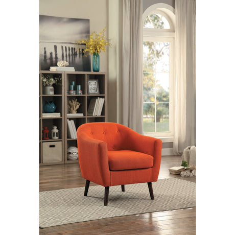Lucille Orange Accent Chair from Homelegance - Luna Furniture