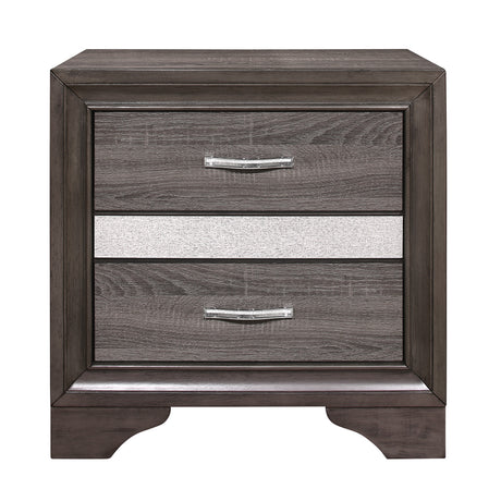 Luster Gray Nightstand from Homelegance - Luna Furniture
