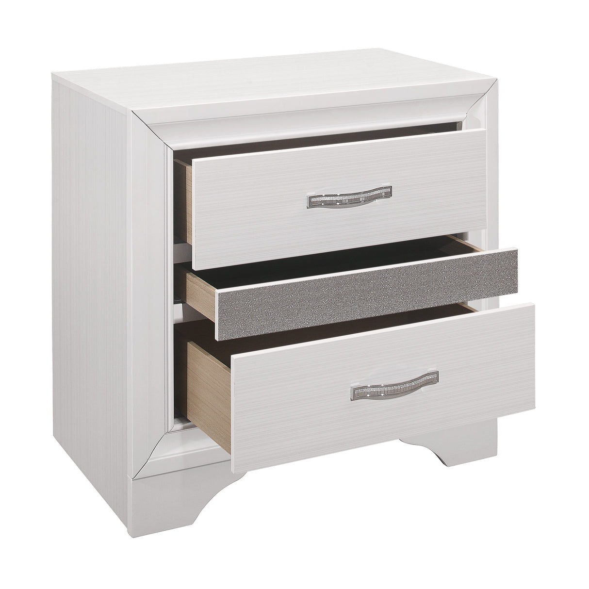 Luster White Nightstand from Homelegance - Luna Furniture