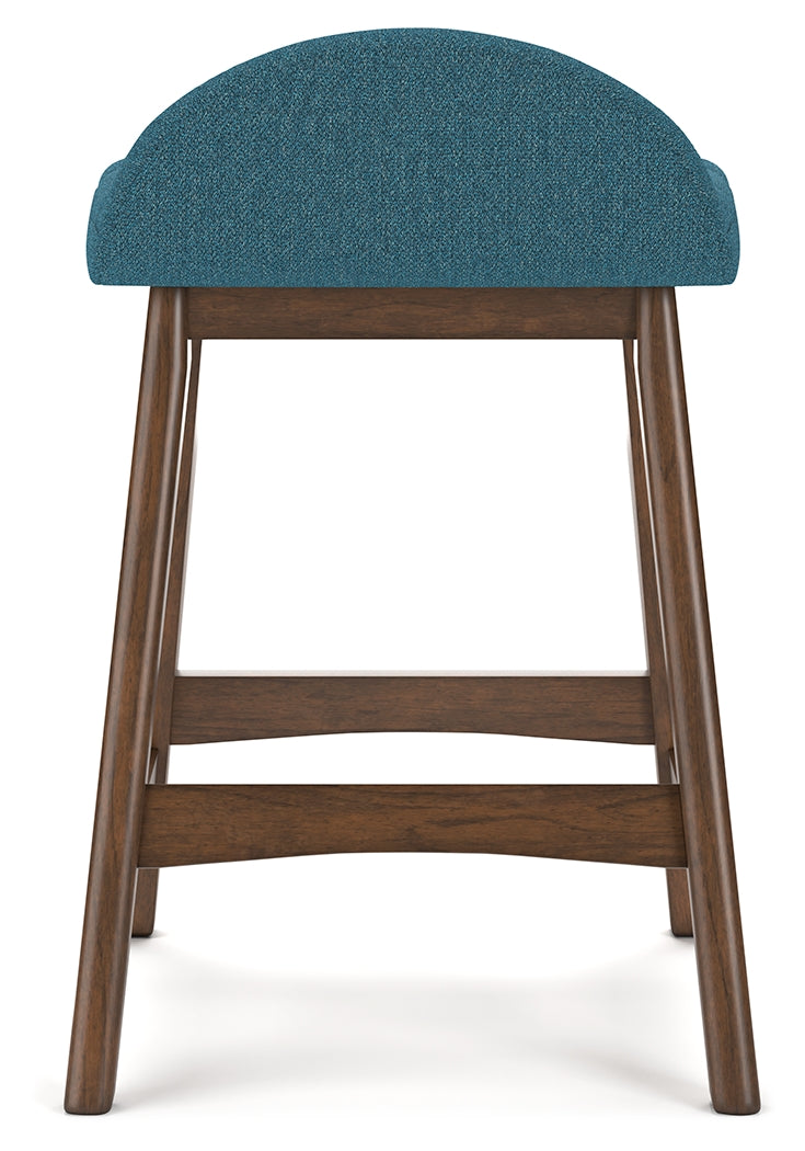 Lyncott Blue/Brown Counter Height Barstool, Set of 2 from Ashley - Luna Furniture