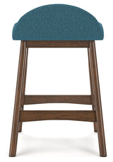 Lyncott Blue/Brown Counter Height Barstool, Set of 2 from Ashley - Luna Furniture