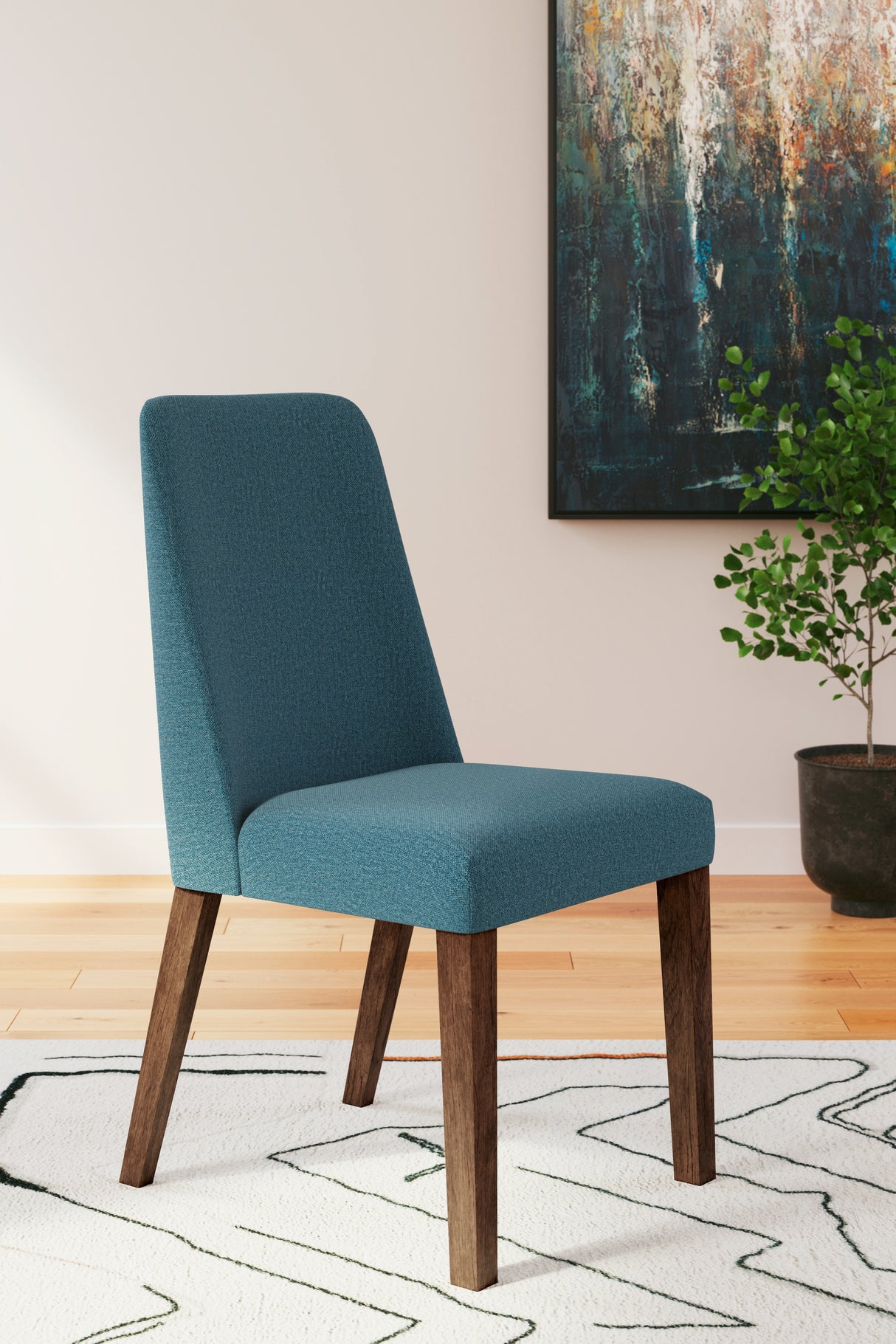 Lyncott Blue/Brown Dining Chair, Set of 2 from Ashley Furniture - Luna Furniture