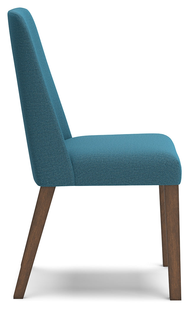 Lyncott Blue/Brown Dining Chair, Set of 2 from Ashley Furniture - Luna Furniture