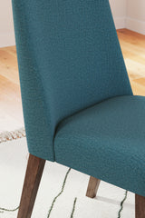 Lyncott Blue/Brown Dining Chair, Set of 2 from Ashley Furniture - Luna Furniture