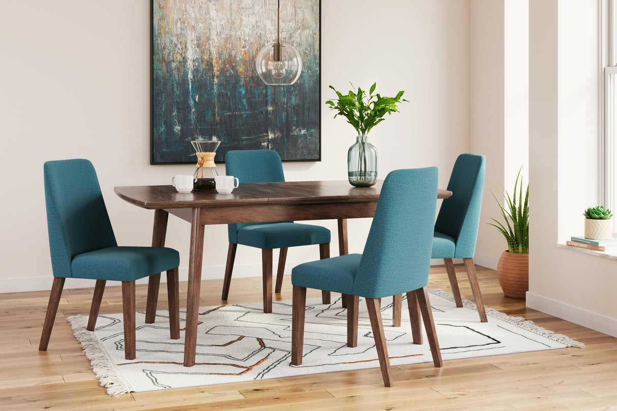 Lyncott Blue/Brown Dining Chair, Set of 2 from Ashley Furniture - Luna Furniture