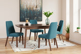 Lyncott Blue/Brown Dining Chair, Set of 2 from Ashley Furniture - Luna Furniture