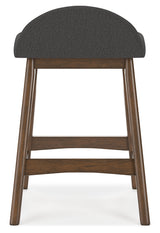 Lyncott Charcoal/Brown Counter Height Barstool, Set of 2 from Ashley - Luna Furniture