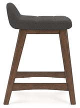 Lyncott Charcoal/Brown Counter Height Barstool, Set of 2 from Ashley - Luna Furniture