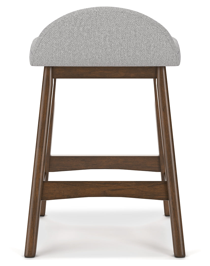 Lyncott Light Gray/Brown Counter Height Barstool, Set of 2 from Ashley - Luna Furniture