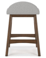 Lyncott Light Gray/Brown Counter Height Barstool, Set of 2 from Ashley - Luna Furniture