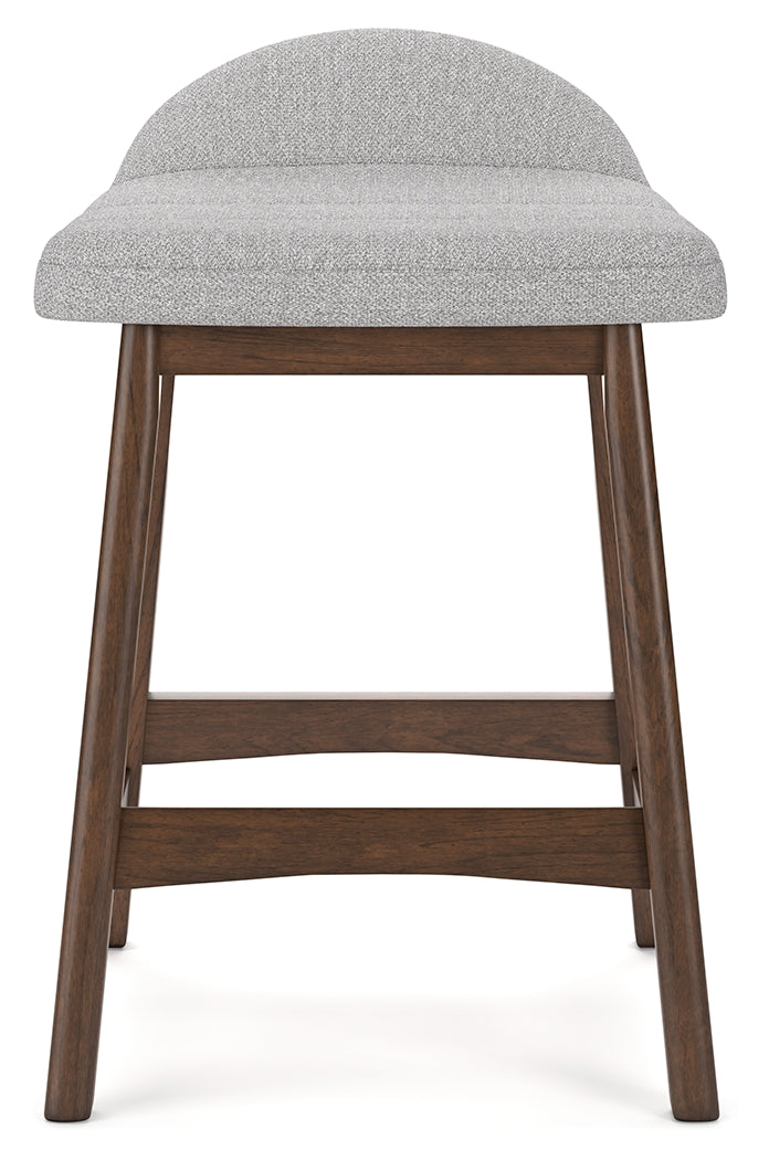 Lyncott Light Gray/Brown Counter Height Barstool, Set of 2 from Ashley - Luna Furniture