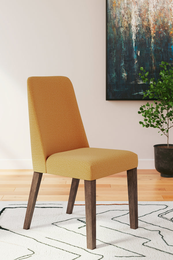 Lyncott Mustard/Brown Dining Chair, Set of 2