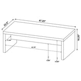 Lynette Mango Rectangular Engineered Wood Coffee Table from Coaster - Luna Furniture
