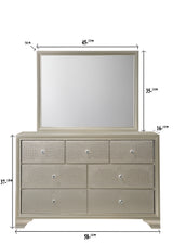 Lyssa Champagne LED Upholstered Panel Bedroom Set from Crown Mark - Luna Furniture