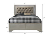 Lyssa Champagne LED Upholstered Panel Bedroom Set from Crown Mark - Luna Furniture