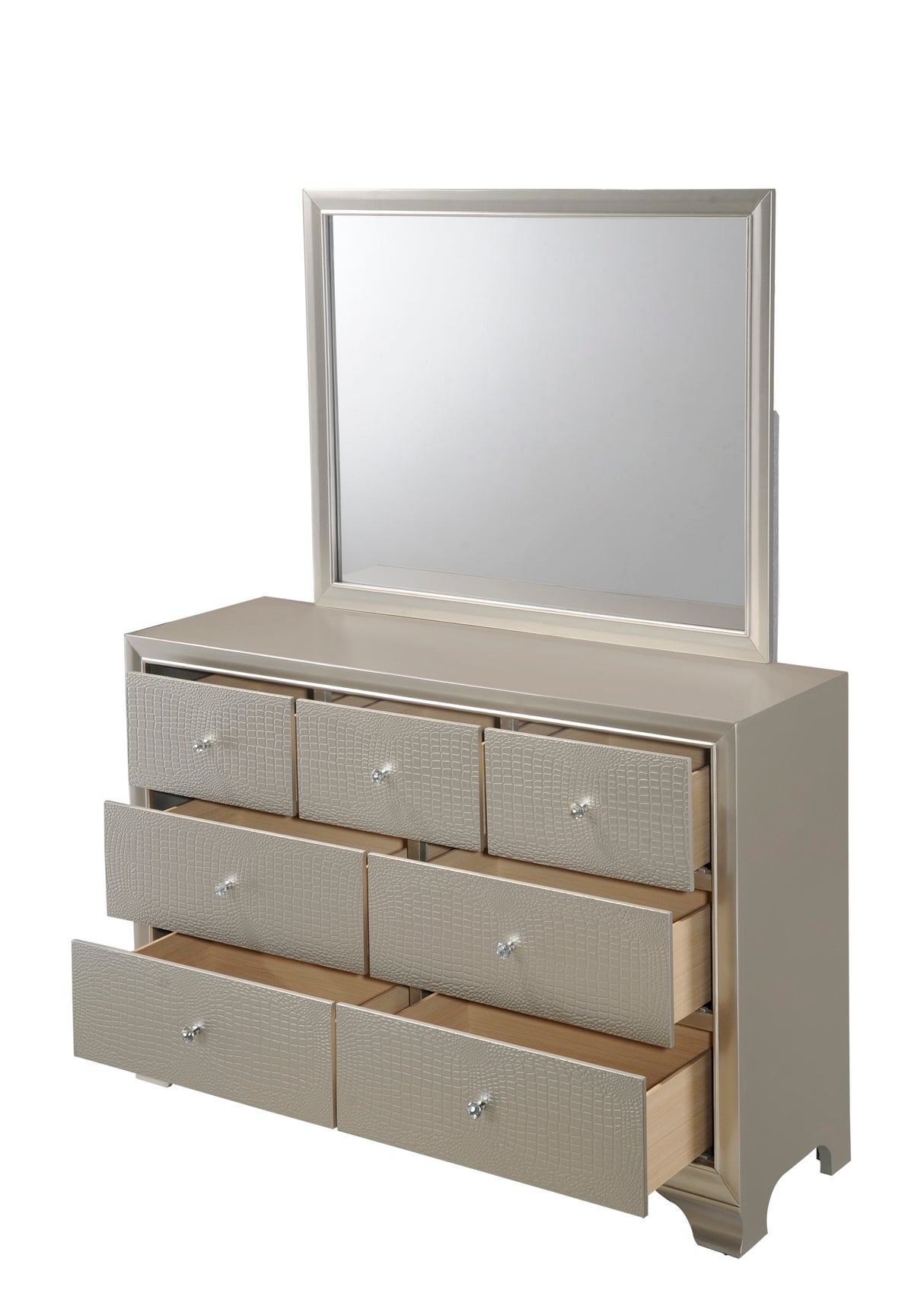 Lyssa Champagne LED Upholstered Panel Youth Bedroom Set from Crown Mark - Luna Furniture