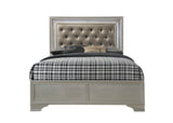 Lyssa Champagne Queen LED Upholstered Panel Bed from Crown Mark - Luna Furniture