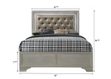 Lyssa Champagne Queen LED Upholstered Panel Bed from Crown Mark - Luna Furniture