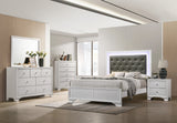 Lyssa Frost Full LED Upholstered Panel Bed from Crown Mark - Luna Furniture