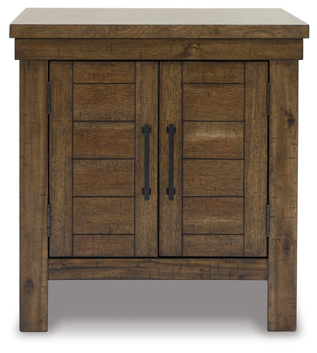 MORIVILLE Grayish Brown End Table from Ashley - Luna Furniture