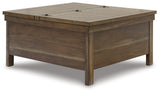 MORIVILLE Grayish Brown Lift-Top Coffee Table from Ashley - Luna Furniture