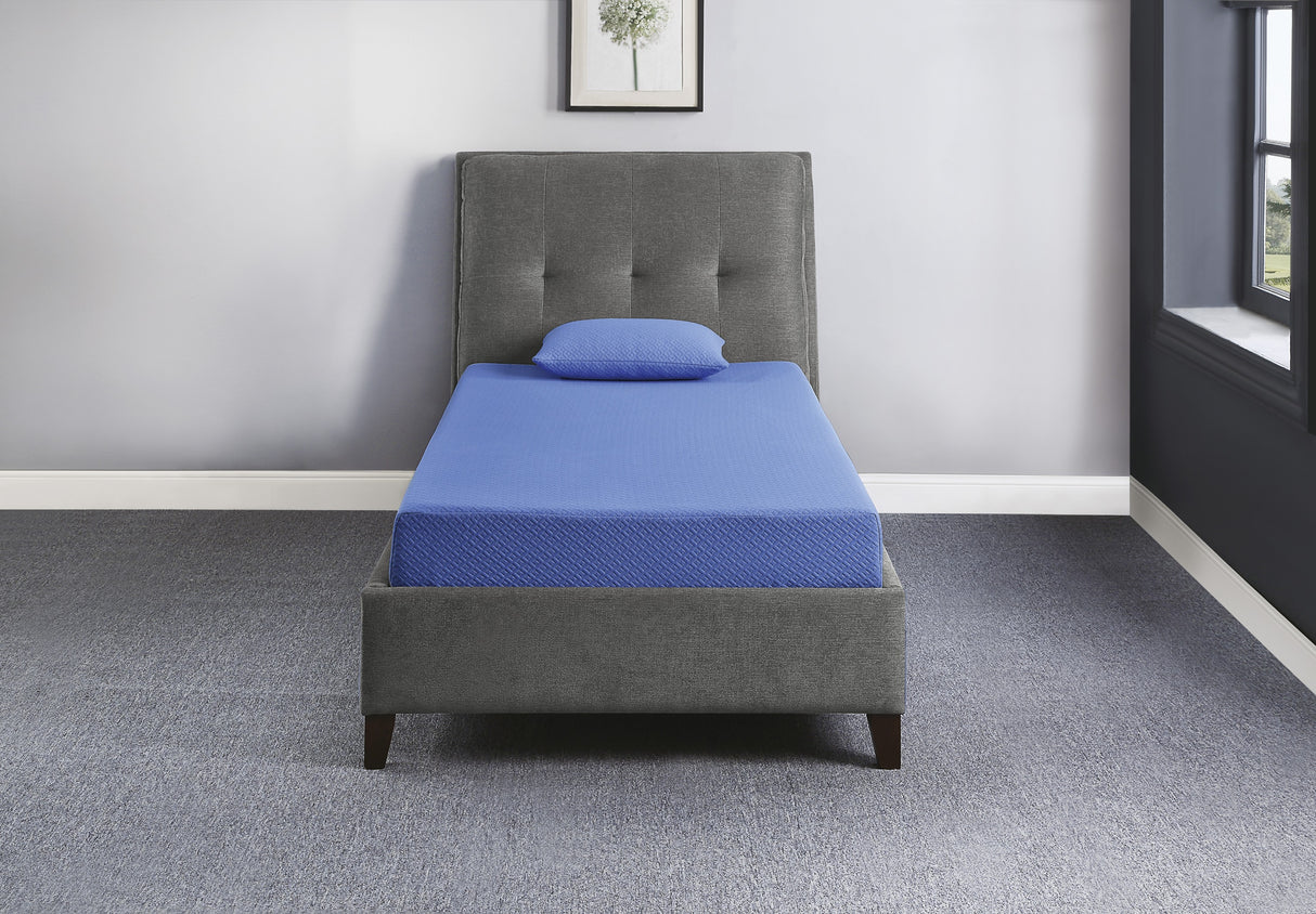 MT-PG07BLT 7" Blue Twin Gel-Infused Memory Foam Mattress Set from Homelegance - Luna Furniture