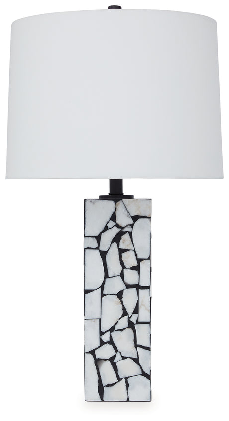 Macaria White/Black Table Lamp from Ashley - Luna Furniture