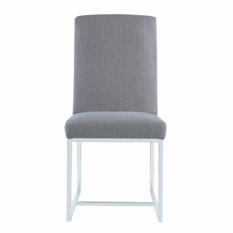 Mackinnon Gray and Chrome Upholstered Side Chairs, Set of 2 from Coaster - Luna Furniture