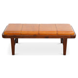 Maddox Tan Leather Bench from Midinmod - Luna Furniture