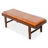 Maddox Tan Leather Bench from Midinmod - Luna Furniture