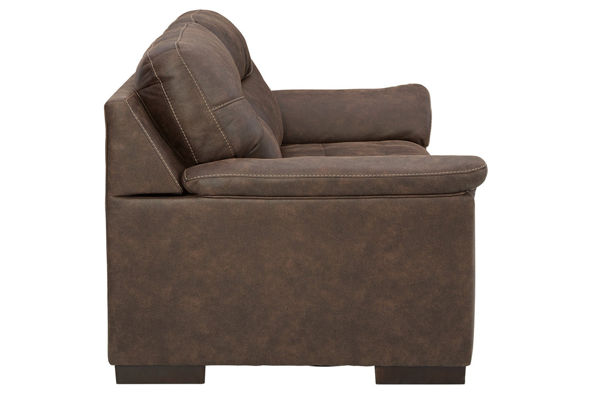 Maderla Walnut Loveseat from Ashley - Luna Furniture