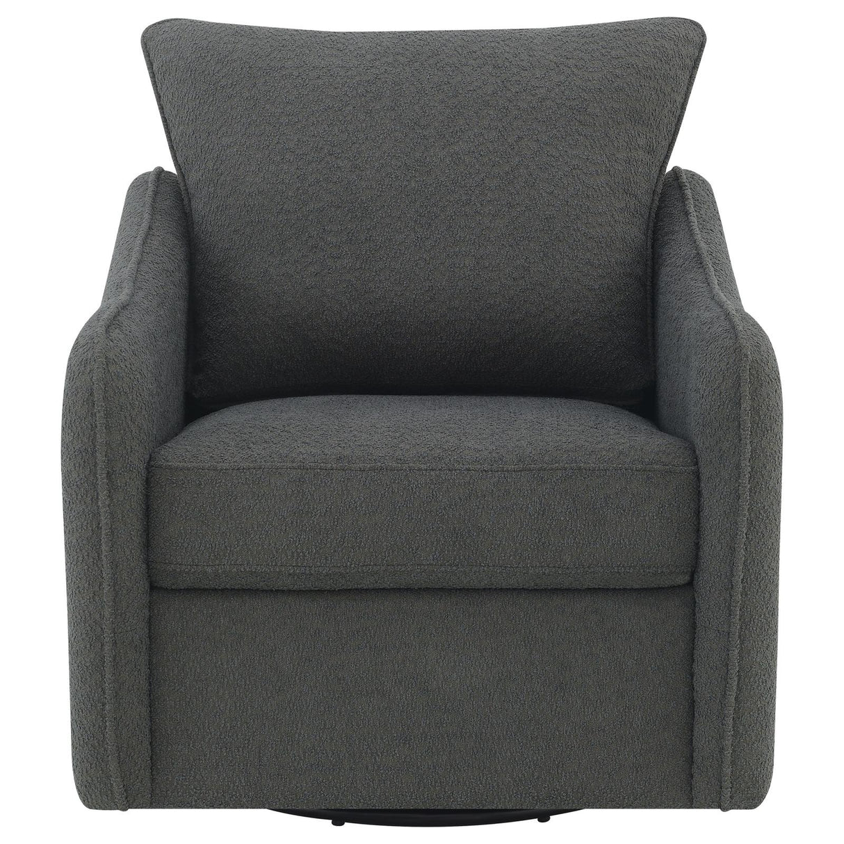 Madia Charcoal Gray Boucle Upholstered Swivel Glider Chair from Coaster - Luna Furniture