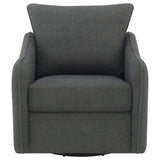 Madia Charcoal Gray Boucle Upholstered Swivel Glider Chair from Coaster - Luna Furniture