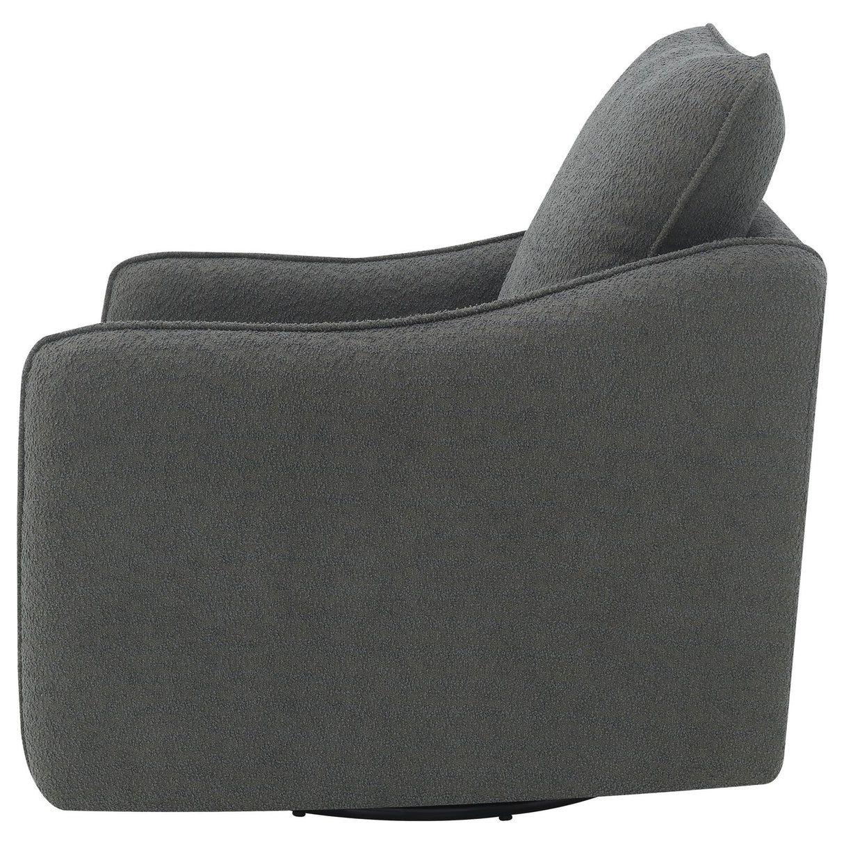 Madia Charcoal Gray Boucle Upholstered Swivel Glider Chair from Coaster - Luna Furniture